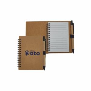 Caderno ecológico AG -s-b 901 70 folhas Papel  75g 11x14  Capa Ecológica Capa transfer 